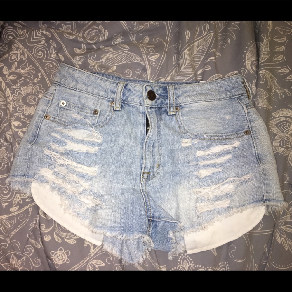 american eagle high waisted festival shorts